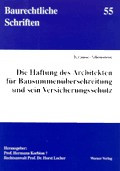 Buchdeckel - Die Haftung des Architekten fr Bausummenberschreitung und sein Versicherungsschutz